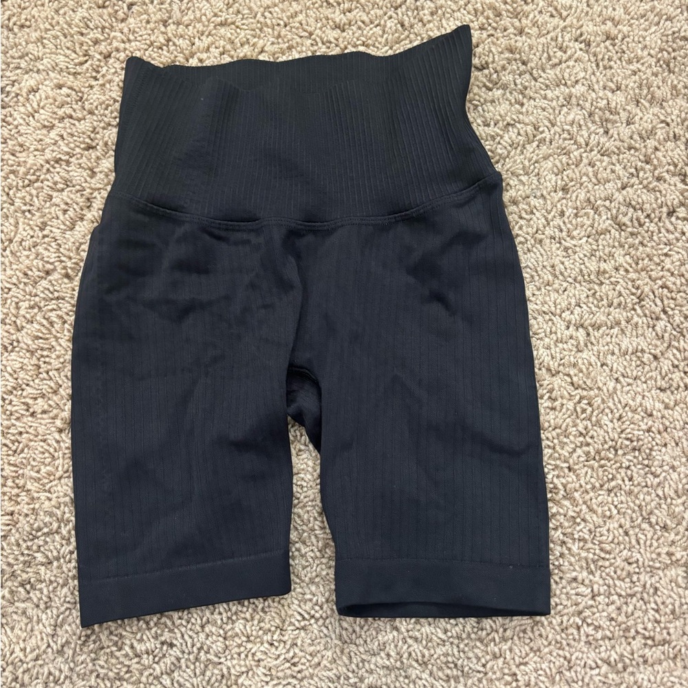 Black Bike Shorts with Stretchy Moisture-Wicking Fabric